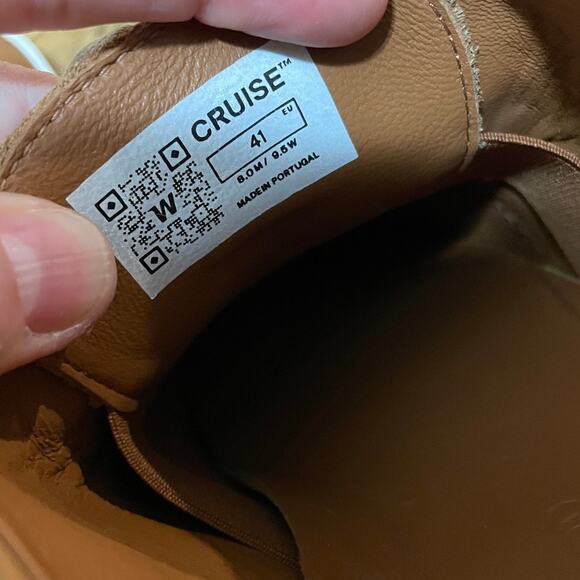 Wolf & Sheperd Unisex‎ Size 41 Cruise Lace Up Camel Brown Leather Sneaker - Picture 2 of 9